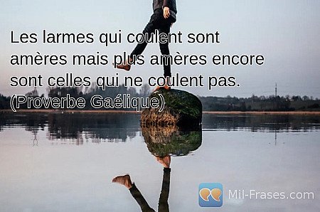 Les larmes qui coulent sont amères mais plus amères encore sont celles qui ne co...