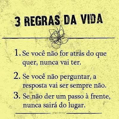 3 Regras da vida