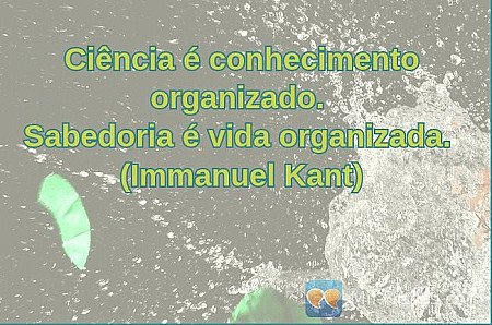 Ciência é conhecimento organizado.
Sabedoria é vida organizada.
(Immanuel Kant)