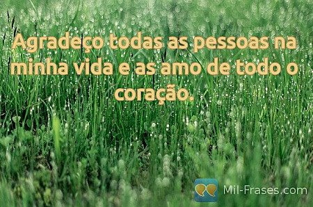 Agradeço todas as pessoas na minha vida e as amo de todo o coração.
