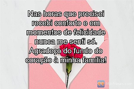 Nas horas que precisei recebi conforto e em momentos de felicidade nunca me sent...