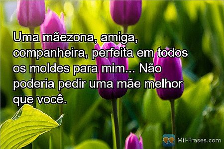 Uma mãezona, amiga, companheira, perfeita em todos os moldes para mim... Não pod...