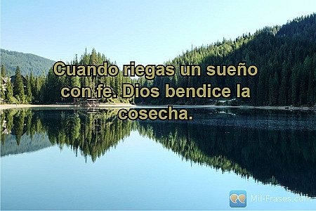 Cuando riegas un sueño con fe. Dios bendice la cosecha.