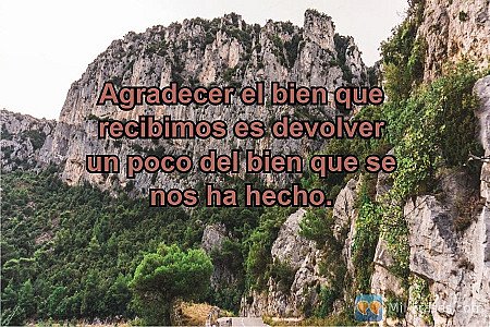 Agradecer el bien que recibimos es devolver un poco del bien que se nos ha hecho...