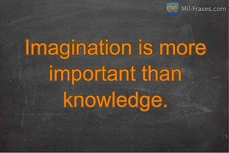 Imagination is more important than knowledge.