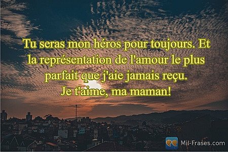 Tu seras mon héros pour toujours. Et la représentation de l'amour le plus parfai...