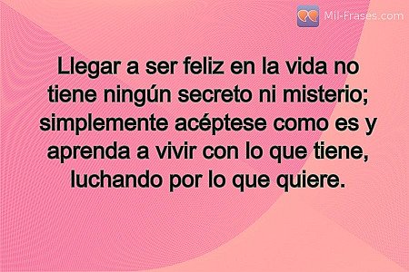 Felicidad: Aceptación y Lucha por lo que Quieres