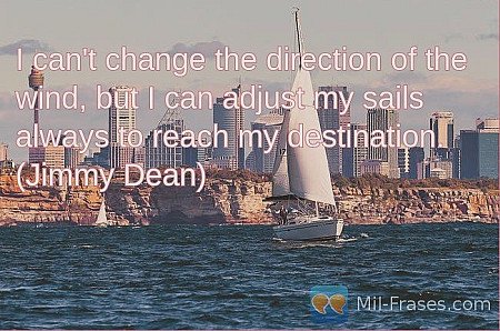 I can not change the direction of the wind, but I can adjust my sails always to...