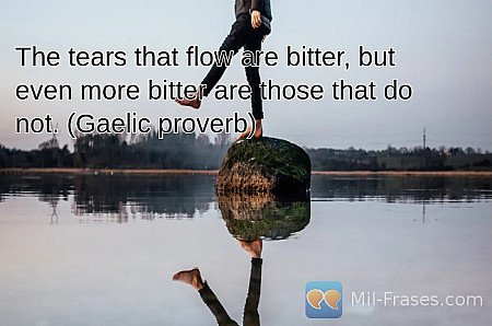 The tears that flow are bitter, but even more bitter are those that do not. (Gae...