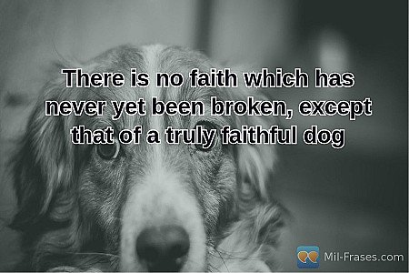 There is no faith which has never yet been broken, except that of a truly faithf...