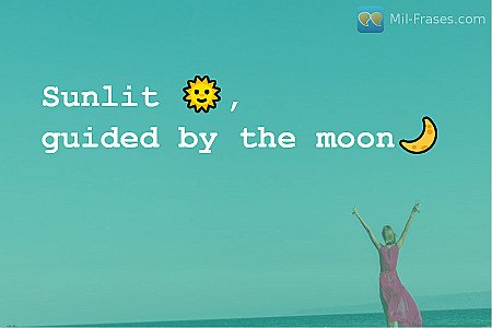 Sunlit ?,guided by the moon?