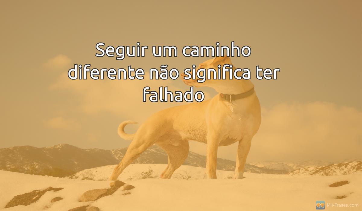 An image with the following quote Seguir um caminho diferente não significa ter falhado