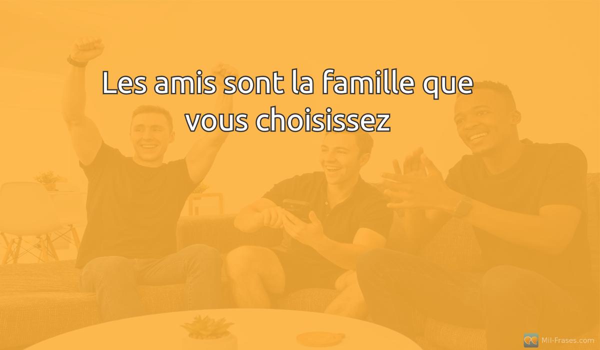 Uma imagem com a seguinte frase Les amis sont la famille que vous choisissez