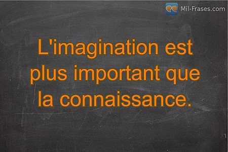 L'imagination est plus important que la connaissance.