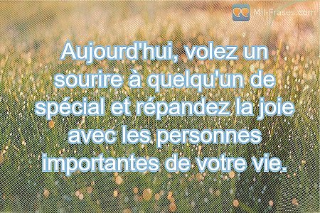 Aujourd'hui, volez un sourire à quelqu'un de spécial et répandez la joie avec le...