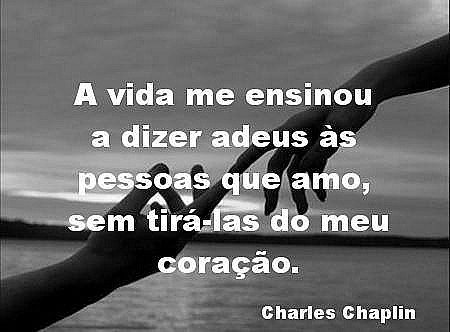 A vida me ensinou a dizer adeus as pessoas que amo