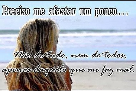 Preciso de me afastar um pouco...